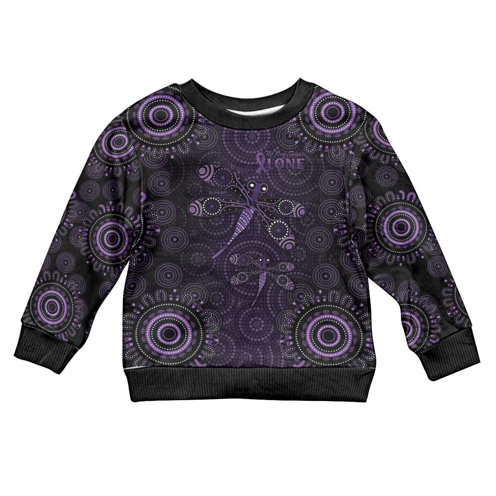 Purple Dragonfly Aboriginal of Hope Kid Ugly Christmas Sweater Australian Epilepsy Awareness - Aussie Hoodie