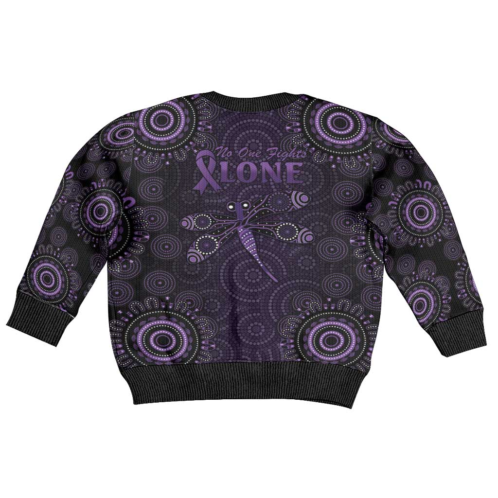Purple Dragonfly Aboriginal of Hope Kid Ugly Christmas Sweater Australian Epilepsy Awareness - Aussie Hoodie
