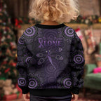 Purple Dragonfly Aboriginal of Hope Kid Ugly Christmas Sweater Australian Epilepsy Awareness - Aussie Hoodie