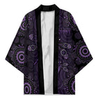 Purple Dragonfly Aboriginal of Hope Kimono Australian Epilepsy Awareness - Aussie Hoodie