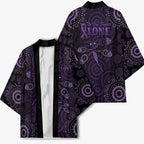 Purple Dragonfly Aboriginal of Hope Kimono Australian Epilepsy Awareness - Aussie Hoodie