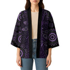 Purple Dragonfly Aboriginal of Hope Kimono Australian Epilepsy Awareness - Aussie Hoodie