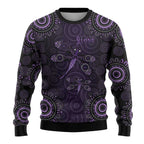 Purple Dragonfly Aboriginal of Hope Ugly Christmas Sweater Australian Epilepsy Awareness - Aussie Hoodie