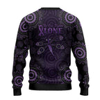 Purple Dragonfly Aboriginal of Hope Ugly Christmas Sweater Australian Epilepsy Awareness - Aussie Hoodie