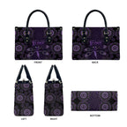 Purple Dragonfly Aboriginal of Hope Leather Bag Australian Epilepsy Awareness - Aussie Hoodie