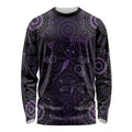 Purple Dragonfly Aboriginal of Hope Long Sleeve Shirt Australian Epilepsy Awareness - Aussie Hoodie