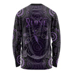 Purple Dragonfly Aboriginal of Hope Long Sleeve Shirt Australian Epilepsy Awareness - Aussie Hoodie