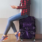 Purple Dragonfly Aboriginal of Hope Luggage Cover Australian Epilepsy Awareness - Aussie Hoodie
