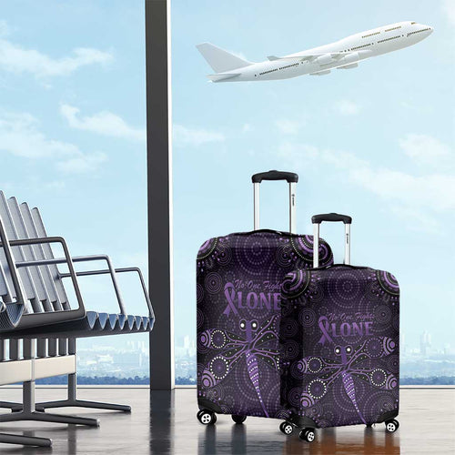 Purple Dragonfly Aboriginal of Hope Luggage Cover Australian Epilepsy Awareness - Aussie Hoodie