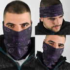 Purple Dragonfly Aboriginal of Hope Neck Gaiter Australian Epilepsy Awareness - Aussie Hoodie