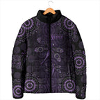Purple Dragonfly Aboriginal of Hope Padded Jacket Australian Epilepsy Awareness - Aussie Hoodie