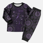 Purple Dragonfly Aboriginal of Hope Christmas Pajama Set Australian Epilepsy Awareness - Aussie Hoodie