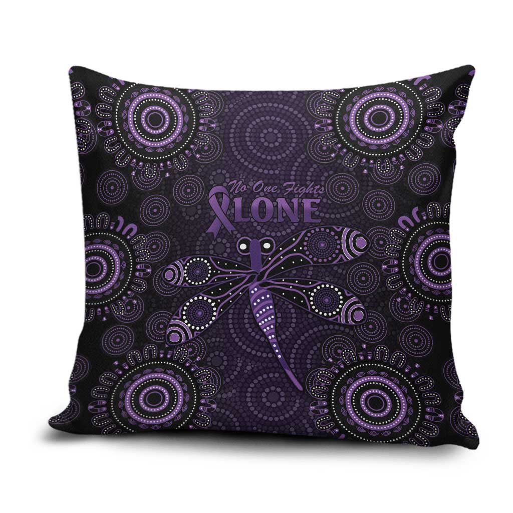 Purple Dragonfly Aboriginal of Hope Pillow Cover Australian Epilepsy Awareness - Aussie Hoodie