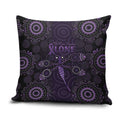 Purple Dragonfly Aboriginal of Hope Pillow Cover Australian Epilepsy Awareness - Aussie Hoodie
