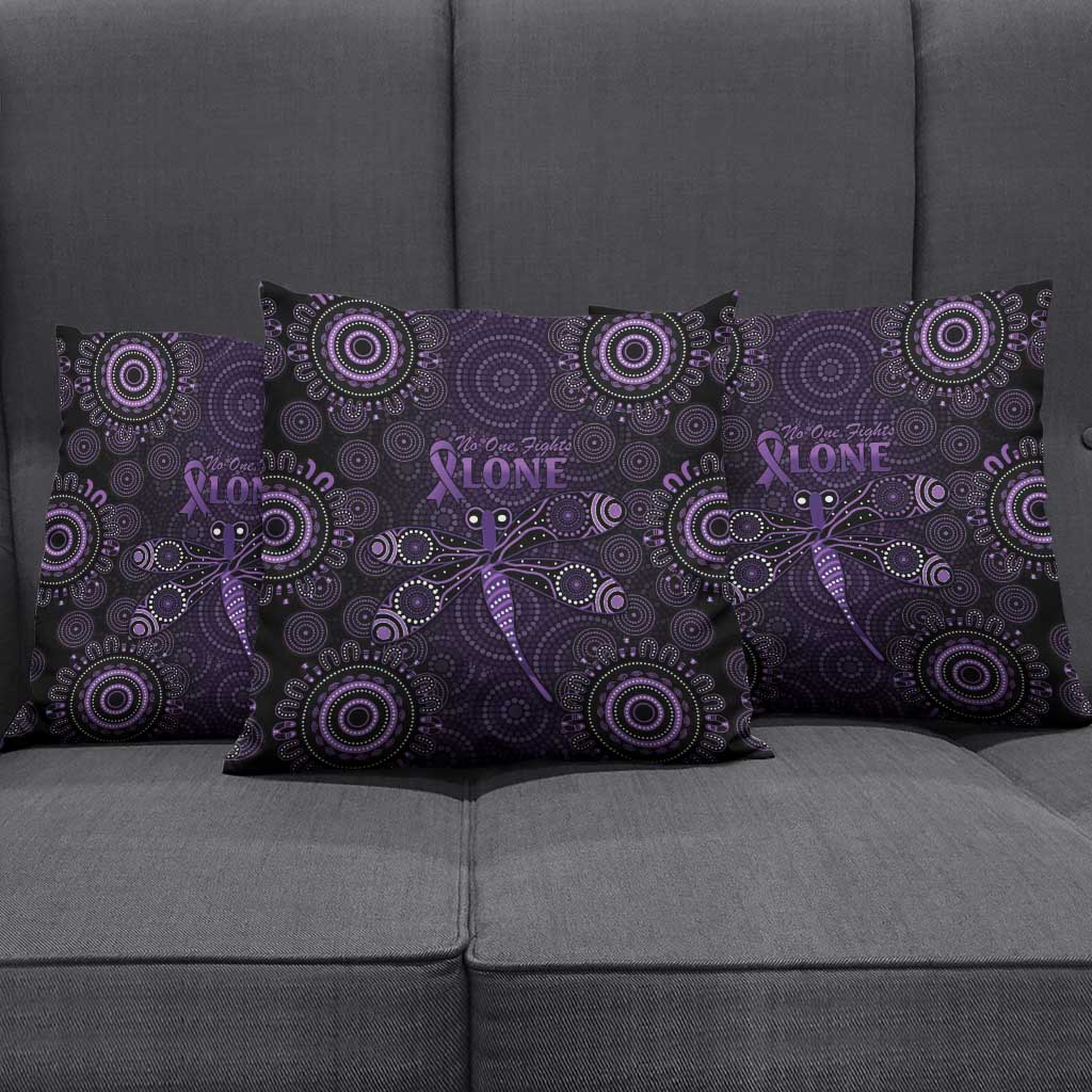 Purple Dragonfly Aboriginal of Hope Pillow Cover Australian Epilepsy Awareness - Aussie Hoodie