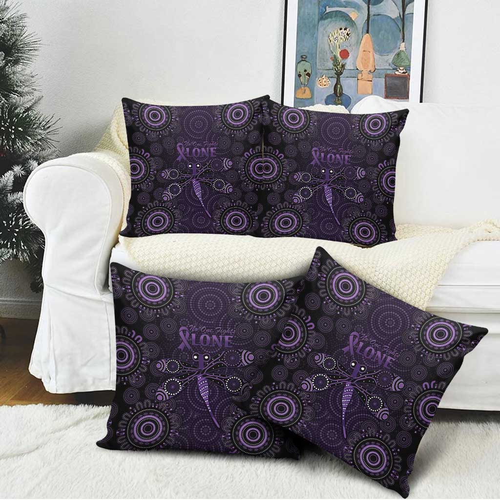Purple Dragonfly Aboriginal of Hope Pillow Cover Australian Epilepsy Awareness - Aussie Hoodie