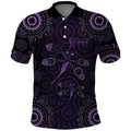 Purple Dragonfly Aboriginal of Hope Polo Shirt Australian Epilepsy Awareness - Aussie Hoodie