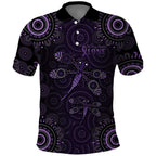 Purple Dragonfly Aboriginal of Hope Polo Shirt Australian Epilepsy Awareness - Aussie Hoodie