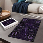 Purple Dragonfly Aboriginal of Hope Puzzle Australian Epilepsy Awareness - Aussie Hoodie