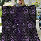 Purple Dragonfly Aboriginal of Hope Quilt Australian Epilepsy Awareness - Aussie Hoodie