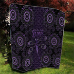 Purple Dragonfly Aboriginal of Hope Quilt Australian Epilepsy Awareness - Aussie Hoodie
