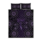 Purple Dragonfly Aboriginal of Hope Quilt Bed Set Australian Epilepsy Awareness - Aussie Hoodie