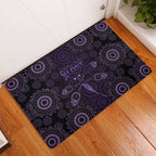 Purple Dragonfly Aboriginal of Hope Rubber Doormat Australian Epilepsy Awareness - Aussie Hoodie