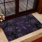 Purple Dragonfly Aboriginal of Hope Rubber Doormat Australian Epilepsy Awareness - Aussie Hoodie