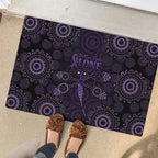 Purple Dragonfly Aboriginal of Hope Rubber Doormat Australian Epilepsy Awareness - Aussie Hoodie