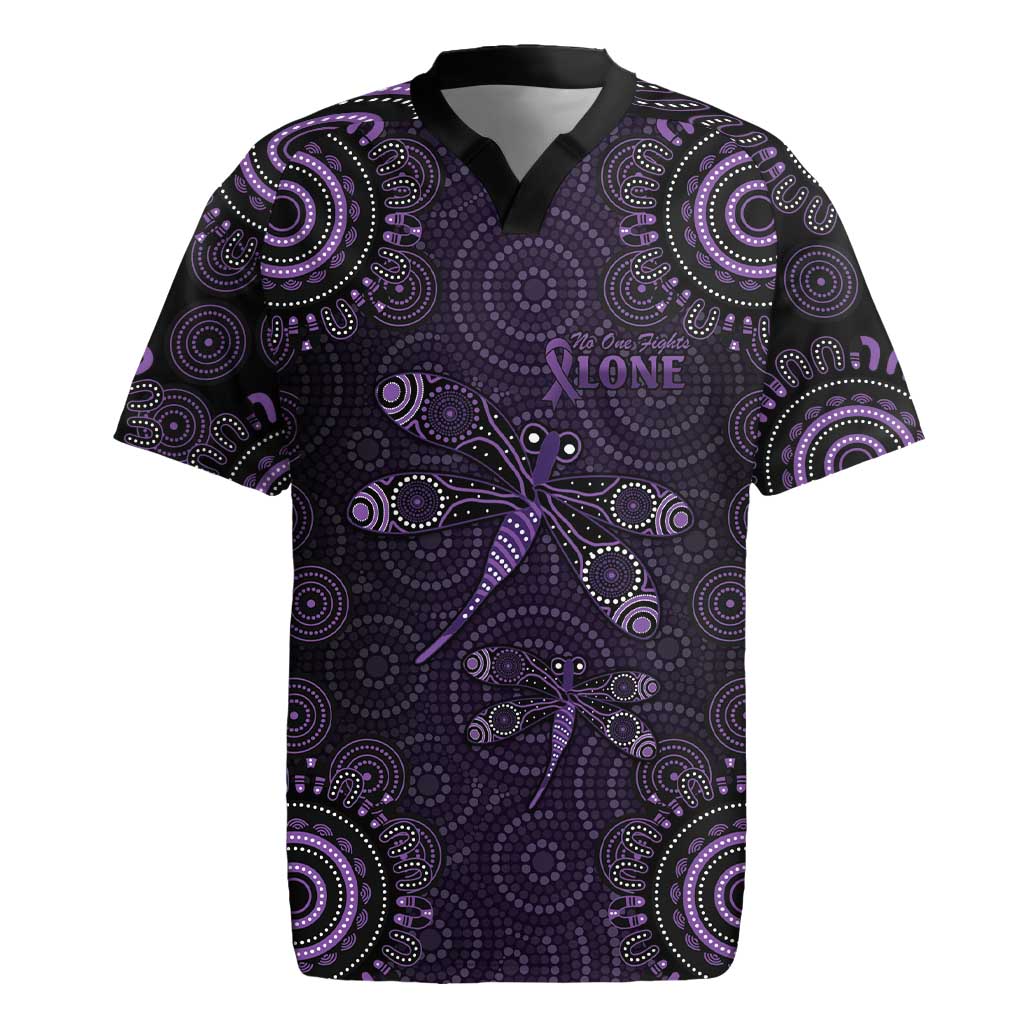 Purple Dragonfly Aboriginal of Hope Rugby Jersey Australian Epilepsy Awareness - Aussie Hoodie