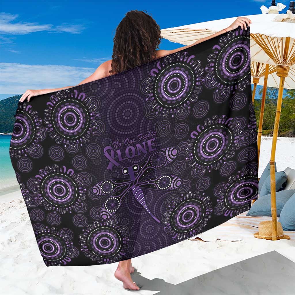 Purple Dragonfly Aboriginal of Hope Sarong Australian Epilepsy Awareness - Aussie Hoodie