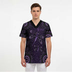 Purple Dragonfly Aboriginal of Hope Scrub Top Australian Epilepsy Awareness - Aussie Hoodie