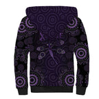 Purple Dragonfly Aboriginal of Hope Sherpa Hoodie Australian Epilepsy Awareness - Aussie Hoodie