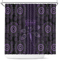 Purple Dragonfly Aboriginal of Hope Shower Curtain Australian Epilepsy Awareness - Aussie Hoodie