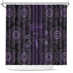 Purple Dragonfly Aboriginal of Hope Shower Curtain Australian Epilepsy Awareness - Aussie Hoodie