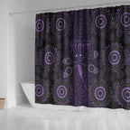 Purple Dragonfly Aboriginal of Hope Shower Curtain Australian Epilepsy Awareness - Aussie Hoodie