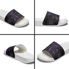 Purple Dragonfly Aboriginal of Hope Slide Sandals Australian Epilepsy Awareness - Aussie Hoodie