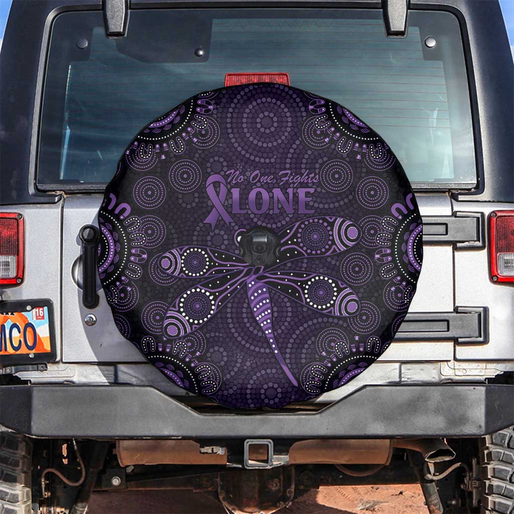 Purple Dragonfly Aboriginal of Hope Spare Tire Cover Australian Epilepsy Awareness - Aussie Hoodie
