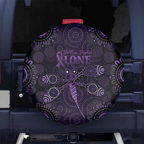 Purple Dragonfly Aboriginal of Hope Spare Tire Cover Australian Epilepsy Awareness - Aussie Hoodie