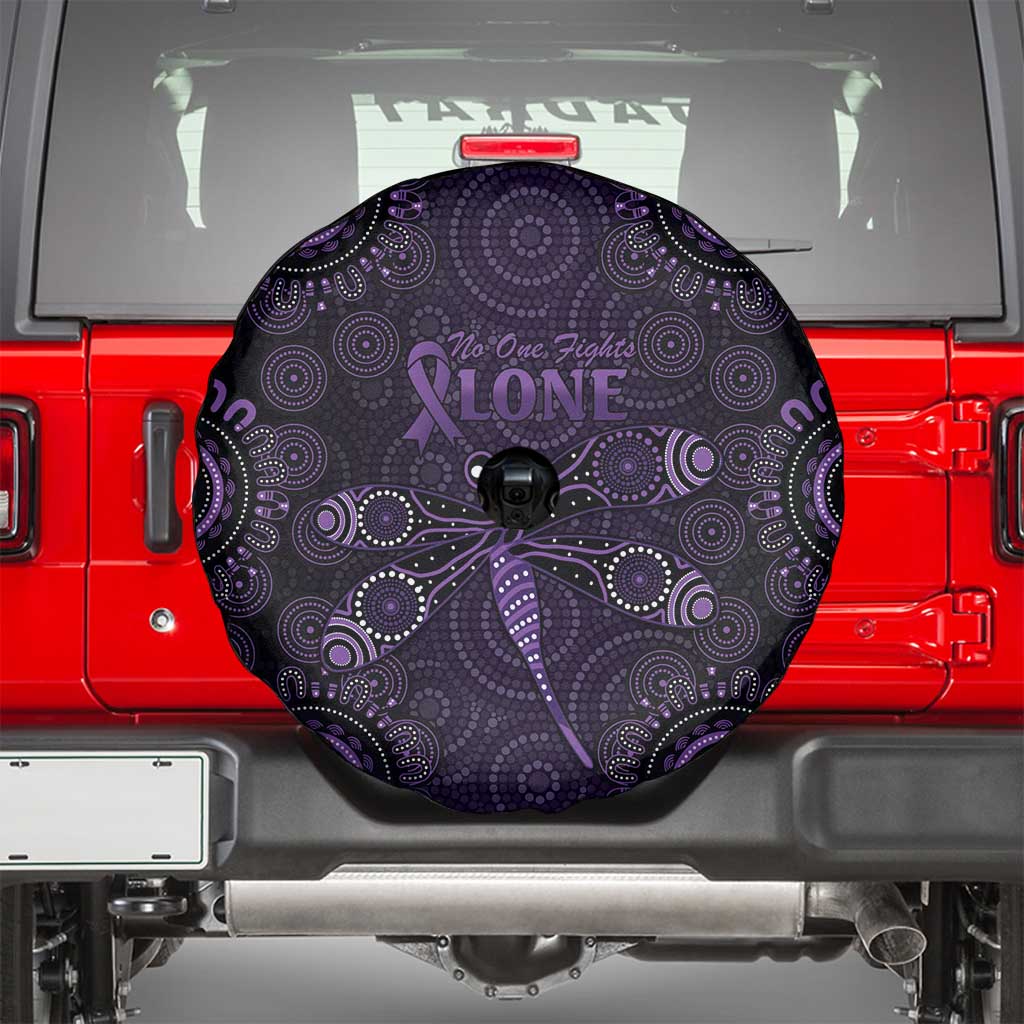Purple Dragonfly Aboriginal of Hope Spare Tire Cover Australian Epilepsy Awareness - Aussie Hoodie