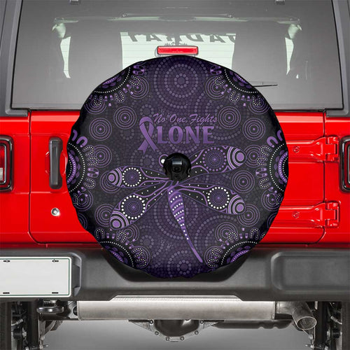 Purple Dragonfly Aboriginal of Hope Spare Tire Cover Australian Epilepsy Awareness - Aussie Hoodie