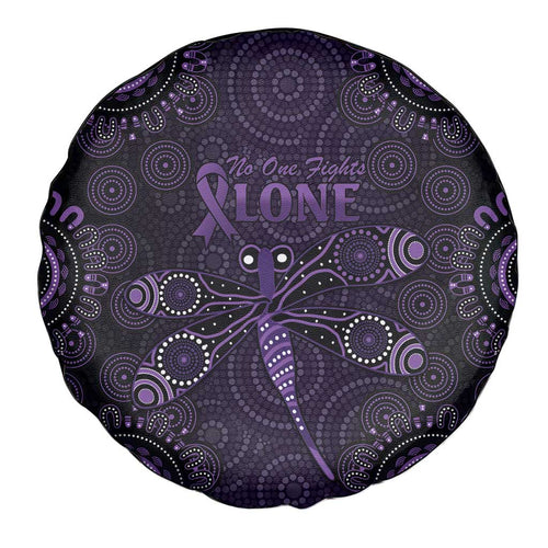 Purple Dragonfly Aboriginal of Hope Spare Tire Cover Australian Epilepsy Awareness - Aussie Hoodie