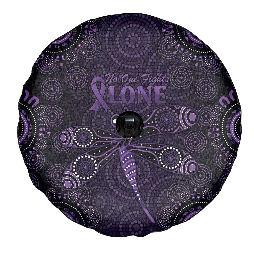 Purple Dragonfly Aboriginal of Hope Spare Tire Cover Australian Epilepsy Awareness - Aussie Hoodie