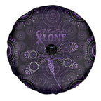 Purple Dragonfly Aboriginal of Hope Spare Tire Cover Australian Epilepsy Awareness - Aussie Hoodie