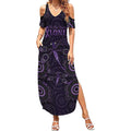 Purple Dragonfly Aboriginal of Hope Summer Maxi Dress Australian Epilepsy Awareness - Aussie Hoodie