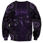 Purple Dragonfly Aboriginal of Hope Sweatshirt Australian Epilepsy Awareness - Aussie Hoodie