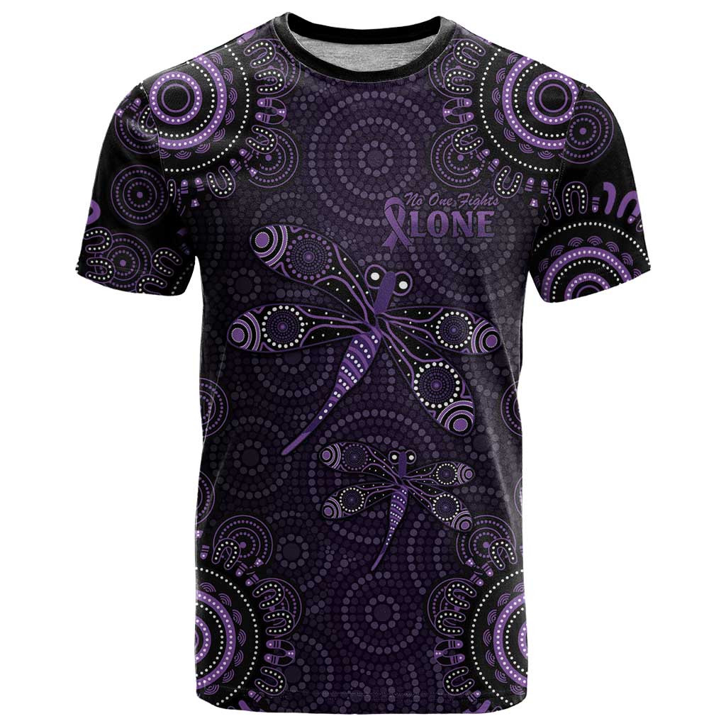 Purple Dragonfly Aboriginal of Hope T Shirt Australian Epilepsy Awareness - Aussie Hoodie