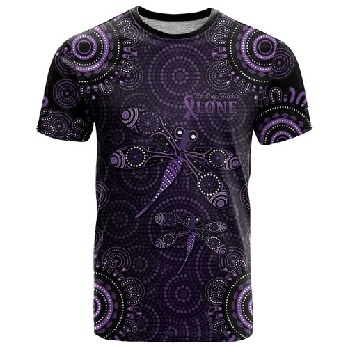 Purple Dragonfly Aboriginal of Hope T Shirt Australian Epilepsy Awareness - Aussie Hoodie