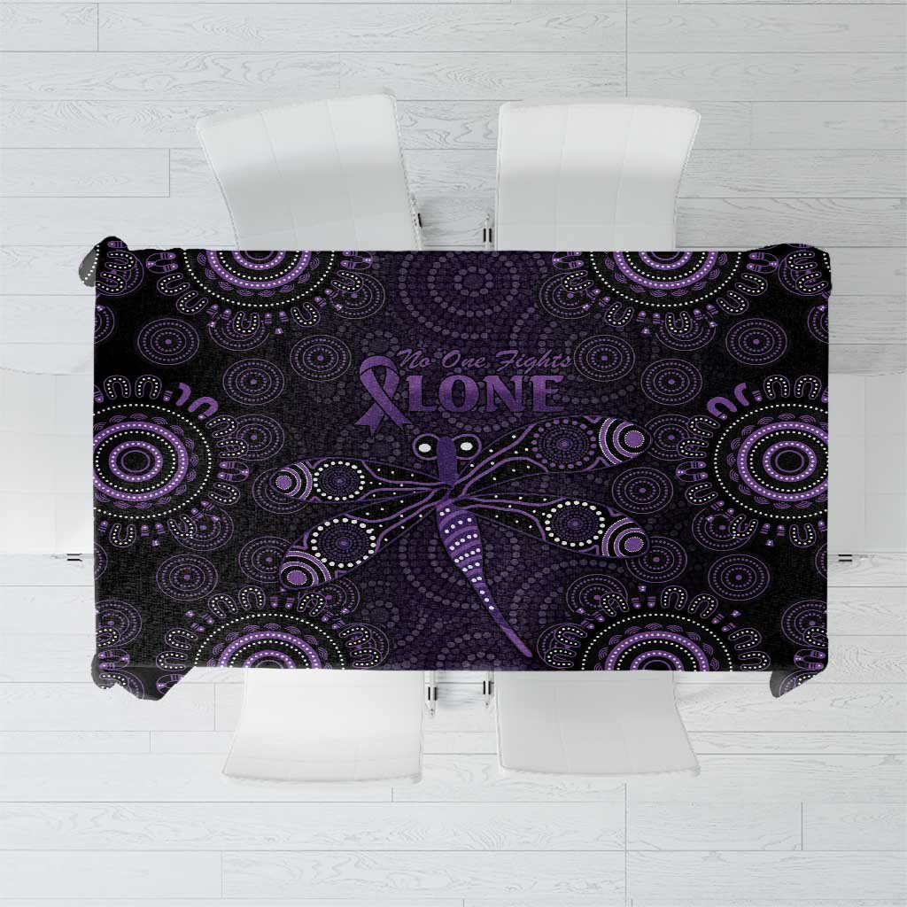 Purple Dragonfly Aboriginal of Hope Tablecloth Australian Epilepsy Awareness - Aussie Hoodie
