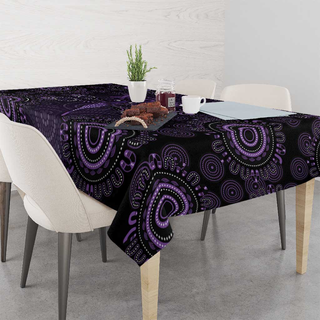 Purple Dragonfly Aboriginal of Hope Tablecloth Australian Epilepsy Awareness - Aussie Hoodie